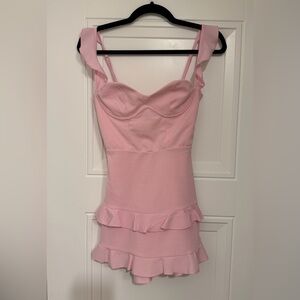 Lucy in the Sky Body Con Mini Pink Dress - Size XS
